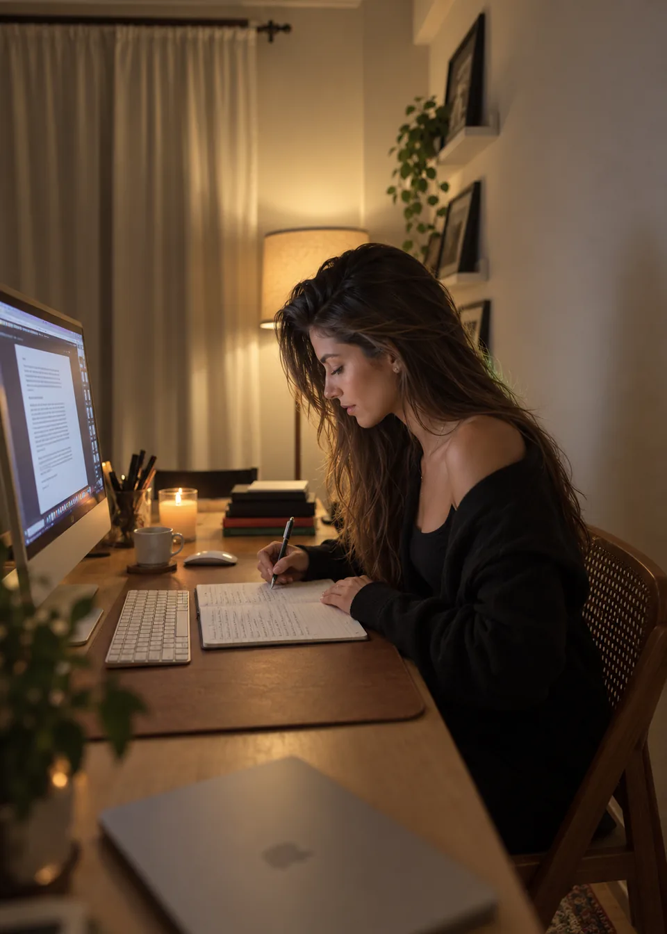 Alexandra at her creative workstation